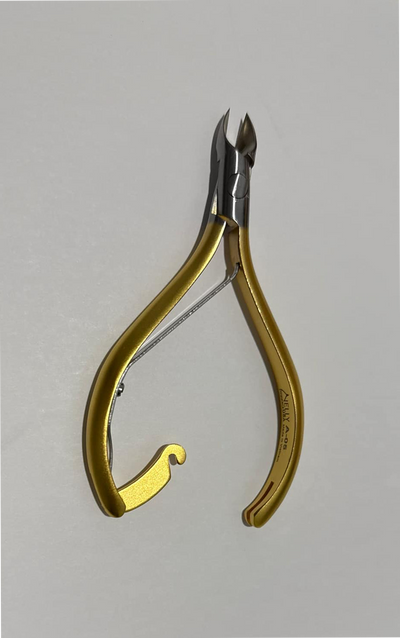 NELLY A-05V: Acrylic Nippers - Gold Plated, Stainless Steel