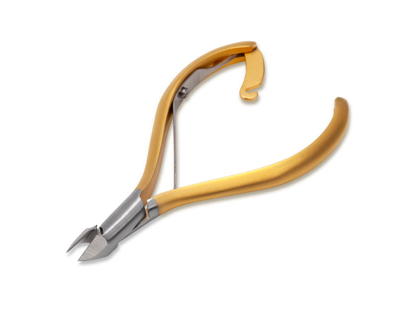 NELLY A-05V: Acrylic Nippers - Gold Plated, Stainless Steel - Buy 10 Get 1, 100 Get 20 FREE