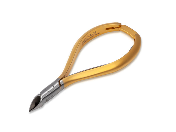 NELLY A-05V: Acrylic Nippers - Gold Plated, Stainless Steel - Buy 10 Get 1, 100 Get 20 FREE