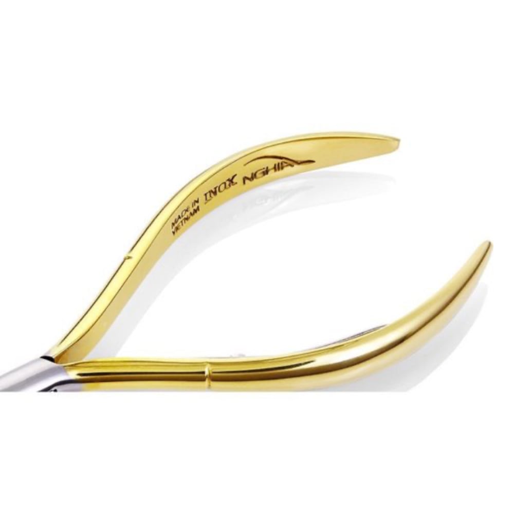 NGHIA D-05V: Cuticle Nippers - Gold Plated – Stainless Steel
